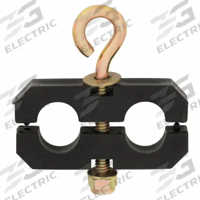 TRAMEC SLOAN Support Clamp: Support Clamp, Rubber/Steel, Eye Bolt, Air Brake Hose - Air Brake Hose Holder & Cable Separators
