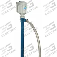 FINISH THOMPSON Electric Drum Pump: Pump with Hose, 4/5 hp HP, 115 V AC, 40 gpm, Polypropylene, PP (MPN PFM-40 & M3V Kit). Key specifications — Brand: FINISH THOMPSON; Suction Tube Material: PP.