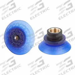 SCHMALZ Vacuum Pad Assembly: Deep, 3/8 in NPT, 58.4 mm Pad Dia, Elastodur ED, Blue, 85 A, SAX (MPN 10.01.19.00151). Key specifications — attr1019101: 10.01.19.00151; attr1019103: SCHMALZ; attr1019107: 85 A.