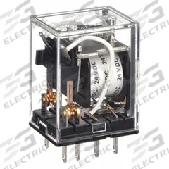 OMRON General Purpose Relay: Socket Mounted, 5 A Current Rating, 24V DC, DPDT, 8 Pins/Terminals (MPN MY2Z-DC24). Key specifications — Brand: OMRON; Base Type: Square; Mounting Style: Plug-In; Pin Shape: Flat; Electrical Connection: Quick-Connect; Manufacturer Part Number: MY2Z-DC24; Operating Current: 2 A at 24V DC (Inductive Load); Series: MY Series.