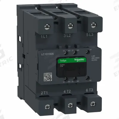 SCHNEIDER Contactor: Non-Reversing, 3 Poles, 3NO Contacts, 150 A - Non-Reversing IEC Contactors