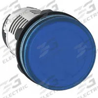 SCHNEIDER ELECTRIC Pilot Light: 22 mm Panel Mounting Hole Dia, LED, Blue, XB7 (MPN XB7EV06GP). Key specifications — Brand: SCHNEIDER.