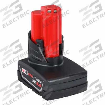 MILWAUKEE Battery: M12, 3 Ah, 2 Batteries Included, 12V DC - Milwaukee Cordless Tool Batteries