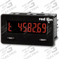 RED LION Preset Timer: 0 Display Span - Min, 999,999 Display Span - Max, 28 V AC, 9 V DC – 28 V DC (MPN CUB5TB00). Key specifications — Manufacturer Part Number: CUB5TB00; Accuracy: +/-0.01%; Digital Display Screen Color: Red; Digital Display Screen Type: LED; Includes: Panel Gasket; NEMA Enclosure Rating: 4X; Product Type: Preset Timer; Series: CUB5.