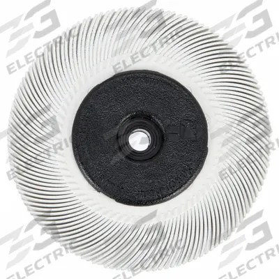 SCOTCH-BRITE Radial Bristle Brush: Type C, 6 in Dia x 7/16 in Wd, 1 in Arbor, Ceramic - Cleaning & Finishing Radial Bristle Brushes for All Metals
