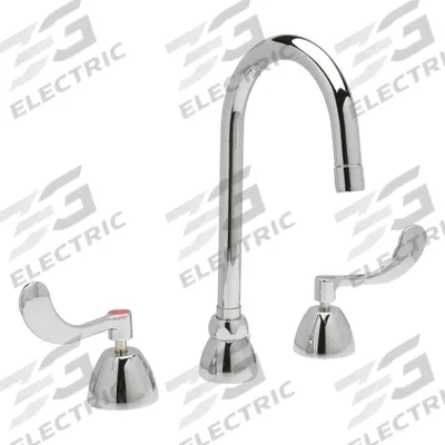 ZURN Gooseneck Kitchen/Bathroom Faucet: AquaSpec, Brass, Widespread, Deck, 3 Mounting Holes - Widespread Kitchen Faucets