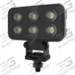 ECCO Vehicle Work Light: Rectangular, Flood, LED, Bracket, 2 Conductor Cable with Connectors, White (MPN EW2730). Key specifications — Housing Color: White; Brand: ECCO; Electrical Connection: 2 Conductor Cable with Connectors; Installation Type: Permanent.