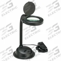 APPROVED VENDOR Round Magnifier Light: LED, 1.75x, 3 Diopter, 320 lm Max Brightness, 15 in Arm Reach (MPN 10C905). Key specifications — Brand: APPROVED VENDOR; Magnification: 1.75x; ESD Safe: Yes; Lighting Technology: LED; Operating Voltage: 120V AC; Includes Ultraviolet Light: No.