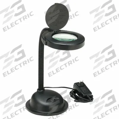 APPROVED VENDOR Round Magnifier Light: LED, 1.75x, 3 Diopter, 320 lm Max Brightness - Weighted-Base Magnifier Lights