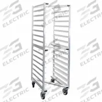 NEW AGE INDUSTRIAL Nesting "Z" Type Pan Rack: 15 Slots, 4 in Betw Shelves, 20 3/8 in Wd, 26 in Dp (MPN 1332Z). Key specifications — Brand: NEW AGE INDUSTRIAL; Material: Aluminum; Nesting: Yes; Pan Size: 14 x 18 in; Product Type: Pan Rack; NSF Certified: Yes; Full Size/Half Size: Full Size; Includes Top: No.