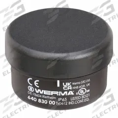 WERMA Terminal Element: Tower Light Mount, For KombiSIGN 71, 1 11/16 in Overall Ht, 64083000. Key specifications — Brand: WERMA; Compatible with Series: KombiSIGN 71; Connection Type: Screw Terminal; Housing Color: Black; IP Rating: IP65; Mounting Location: Pole Mount; Manufacturer Part Number: 64083000.