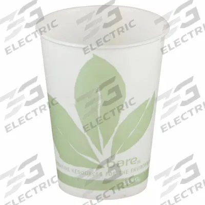 SOLO CUP Disposable Cold Cup: 9 oz Capacity, Multi, Paper, Unwrapped, Patternless - Paper Cold Cups