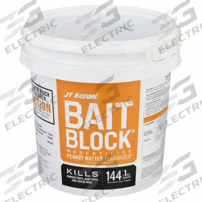 JT EATON Rodenticide: Pail, 9 lb Container Size, Diphacinone, Blocks - Rodenticides
