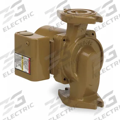 BELL & GOSSETT Circulating Pump: 1/15 hp HP, 115V AC, Bronze, 3, 25 gpm, 18 ft Max. Head - General-Purpose Inline Circulator Pumps