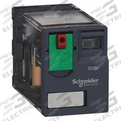 SCHNEIDER General Purpose Relay: Socket Mounted, 12 A Current Rating, 120V AC, DPDT, K Socket (MPN RXM2AB1F7). Key specifications — Brand: SCHNEIDER; Base Type: Square; Mounting Style: Plug-In; Pin Shape: Flat; Electrical Connection: Quick-Connect; Manufacturer Part Number: RXM2AB1F7; Series: Harmony™ RXM Series.