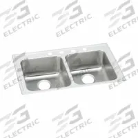 JUST MANUFACTURING Bowl Drop-In Sink: 37 in Overall Lg, 22 in Overall Wd, 4 1/2 in Bowl Dp, 2 Bowls (MPN DLADA2237A451-J). Key specifications — Brand: JUST MANUFACTURING; Color Family: Silver/Gray.