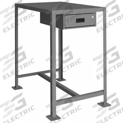 DURHAM MFG Work Table: Fixed Ht, Steel, 48 in x 24 in, 2,000 lb Overall Load Capacity - Steel-Top Worktables