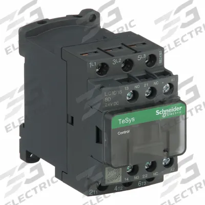 SCHNEIDER Magnetic Contactor: Non-Reversing, 3 Poles, 3NO Contacts, 18 A - Non-Reversing IEC Contactors