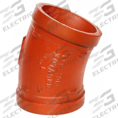 GRUVLOK Metal Pipe Elbow: 22 1/2° Elbow, 4 in x 4 in, Ductile Iron - Grooved Pipe Fittings