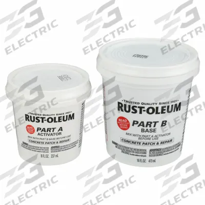 RUST-OLEUM Concrete Repair Compound: Concrete Patch & Repair, Epoxy, 24 oz Container Size - High-Performance Concrete Repair Compounds