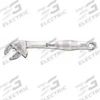 WERA Adjustable Wrench: Steel, Satin Chrome, 7 13/32 in Overall Lg, 5/8 in Jaw Capacity (MPN 05020103001). Key specifications — attr309359: Satin Chrome; attr324924: WERA; attr309358: Steel.