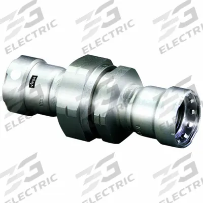 VIEGA MEGAPRESS Crimp Union Fitting: 1 1/2 in Pipe x 1 1/2 in Pipe Size, Press-fit x Press-fit - Stainless Steel Press Fittings