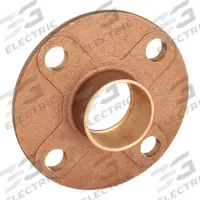 NIBCO Sweat Fitting Adapter: 1 1/4 in CTS x 1 1/4 in Pipe, Cup x Flange, Cast Copper (MPN 741 1-1/4)