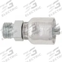 PARKER Hydraulic Crimp Fitting: Steel x Steel, Straight, -20 For Hose Dash Size, Male x Genderless (MPN 1J043-20-20). Key specifications — Fitting Gender: Male x Genderless; Fitting Connection Type: ORS x Crimp; For Hose Dash Size: -20; Thread Size: 0.511"-27; Brand: PARKER.