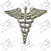 HEROS PRIDE Metal Rank Insignia: Medical Officer, 1 in, Silver, Metal, Clutch Pin, 1 PR (MPN 4406N). Key specifications — attr1074238: Clutch Pin; attr188498: 1 in; attr188499: Silver; attr188500: Metal; attr188503: Medical Officer; attr193746: HEROS PRIDE.