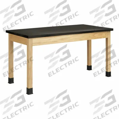 DIVERSIFIED SPACES Plain Apron Table: 30 in Overall Wd, 30 in Overall Ht, 5 ft Overall Lg - Fixed-Height Epoxy Surfaced Lab Tables
