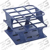 Tube Rack: 3 3/8 in Overall Wd, 4 3/8 in Overall Ht, 4 3/8 in Overall Lg, POM, Blue, (9) Wells (MPN HS27505B). Key specifications — Material: POM; Mounting Location: Benchtop; Color: Blue; Product Type: Test Tube Rack; Total Holding Capacity: (9) Wells; Brand: HEATHROW SCIENTIFIC.