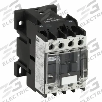 Dayton Magnetic Contactor: Non-Reversing, 3 Poles, 3NO Contacts, 12 A - Non-Reversing IEC Contactors