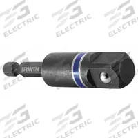 IRWIN Socket Adapter: 1/4 in Input Drive Size, Black Oxide, 1/2 in Output Drive Size, Hex, 5 PK (MPN IWAF36212B5). Key specifications — attr1204900: Hex; attr1204904: Locking Included; attr1204910: IRWIN; attr1204913: Black Oxide.