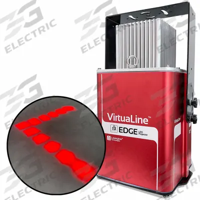 LASERGLOW TECHNOLOGIES Fixed Image Projector: Projector and Lens, Chevron Pattern - Dots, Red - LED Line Projectors