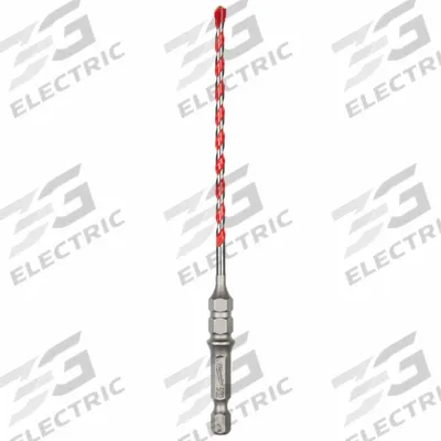MILWAUKEE Carbide Drill Bit: 5/32 in Drill Bit Size, 4 in Max Drilling Dp - Hex-Shank Impact-Rated Concrete & Masonry Drill Bits