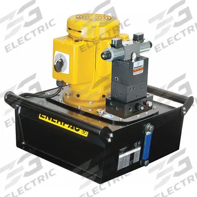 ENERPAC Hydraulic Pump: 10,000 psi Max. Op Pressure, 120 cu in/min Max. Flow Rate - Corded High-Power Stationary Electric Hydraulic Pump Units