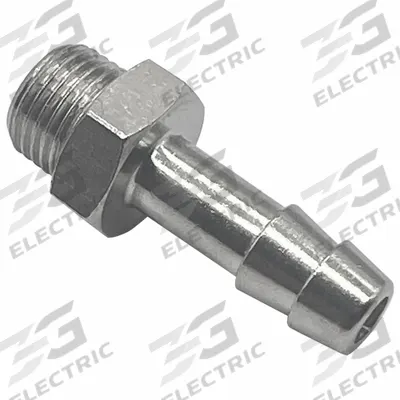 LEGRIS Barbed Fitting Adapter: 20 mm Pipe x 18 mm ID Size, BSPP x BSPP, Brass - Nickel-Plated Brass Barbed Tube Fittings
