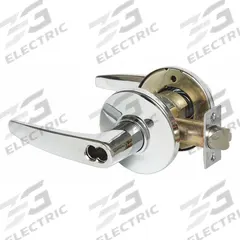 STANLEY SECURITY SOLUTIONS Door Lockset: Office Lever Locksets, Chrome, ADA Compliant, LFIC (MPN 9K37AB16DS3625). Key specifications — attr1024149: Not Ligature-Resistant; attr1011488: STANLEY SECURITY SOLUTIONS; attr1024446: F109; attr1011524: No Message; attr1011506: Curved No Return; attr1011485: Yes; attr1059461: Bright Chromium-Plated : Zinc Alloy.