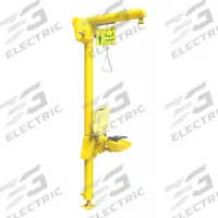 BRADLEY Shower with Eyewash: Floor Mnt, Covered, Plastic Bowl, Galvanized Steel Pipe, 120 V AC (MPN S19-304GAB). Key specifications — Voltage: 120 V AC; Electrical Connection: Hardwired; Brand: BRADLEY.