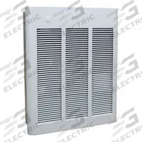 QMARK Recessed Electric Wall-Mount Heater: 1500 W/3000 W, 277V AC, Single Phase, 277V AC, 1-phase (MPN CWH3307F). Key specifications — Grille Color: White; Programming Capability: Non-Programmable; Wattage Output: 1500 W/3000 W; Voltage, Phase: 277V AC, 1-phase; Rough-In Dimensions - H x W x D: 18-1/4 in x 14-5/16 in x 3-7/8 in; Nominal Voltage - HVAC: 277V AC; Brand: QMARK; Phase: Single.