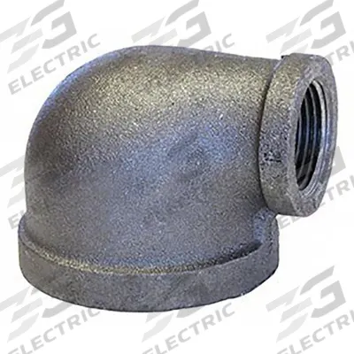 ANVIL Metal Pipe Elbow: 90° Elbow, 300 psi @ 150° F, 1 1/4 in x 1/2 in, Malleable Iron - Medium-Pressure Threaded Pipe Fittings
