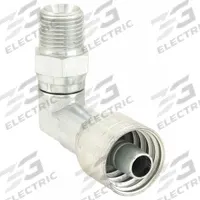 AEROQUIP Hydraulic Crimp Fitting: Steel x Steel, 90° Elbow, -4 For Hose Dash Size, NPTF x Crimp (MPN 1AA4PSB4). Key specifications — Fitting Gender: Female x Genderless; Fitting Connection Type: NPTF x Crimp; Thread Size: 1/4"-18; For Hose Dash Size: -4; Brand: AEROQUIP.