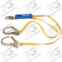 WERNER Fall Arrest Lanyard: Steel Rebar Hook, Steel Snap Hook, 6 ft Lg, 310 lb Capacity (MPN C411200). Key specifications — Color: Gold; Brand: WERNER; Adjustable Length: No.