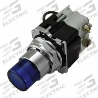 EATON Pilot Light: 30 mm Panel Mounting Size, Blue, Incandescent, 10250T Series (MPN 10250T231NC24). Key specifications — Series: 10250T; Brand: EATON; Includes Push-To-Test: Push-To-Test Included.