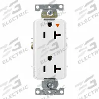 LEVITON Isolated Ground Duplex Receptacle Outlet: Duplex, 5-20, White, 125V AC, 20 A (MPN 16362-WIG)