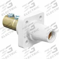 Single Pole Receptacle: White, Straight Taper Nose Mating, Double Set Screw Termination, 400 A (MPN 16R22-UW). Key specifications — Series: 16; Receptacle Gender: Female; Brand: LEVITON.