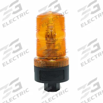 RAILHEAD GEAR Strobe Light: Amber, LED, 5 in Overall Lg, 3 7/8 in Overall Wd - Wired Rotating Lights