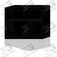 LYON Modular Shelf Cabinet: 30 in x 28 1/4 in x 25 in, 2 Fixed Shelves, Frame, Black, Assembled (MPN KKN27303010500N). Key specifications — Cabinet Color: Black; Base Type: Frame; Brand: LYON.