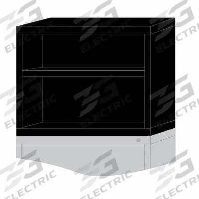 LYON Modular Shelf Cabinet: 30 in x 28 1/4 in x 25 in, 2 Fixed Shelves, Frame - Lyon Overhead Modular Shelf Cabinets