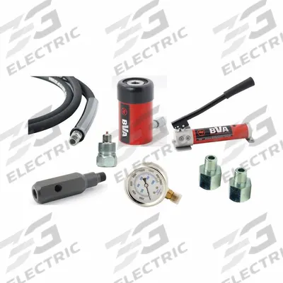 BVA HYDRAULICS Stroke Hollow Cylinder: 12 ton Cylinder Nominal Capacity, HC1202T - Lifting Sets
